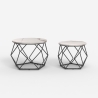 Set 2 tavolini da salotto design moderno con base in metallo Aragonite Catalogo