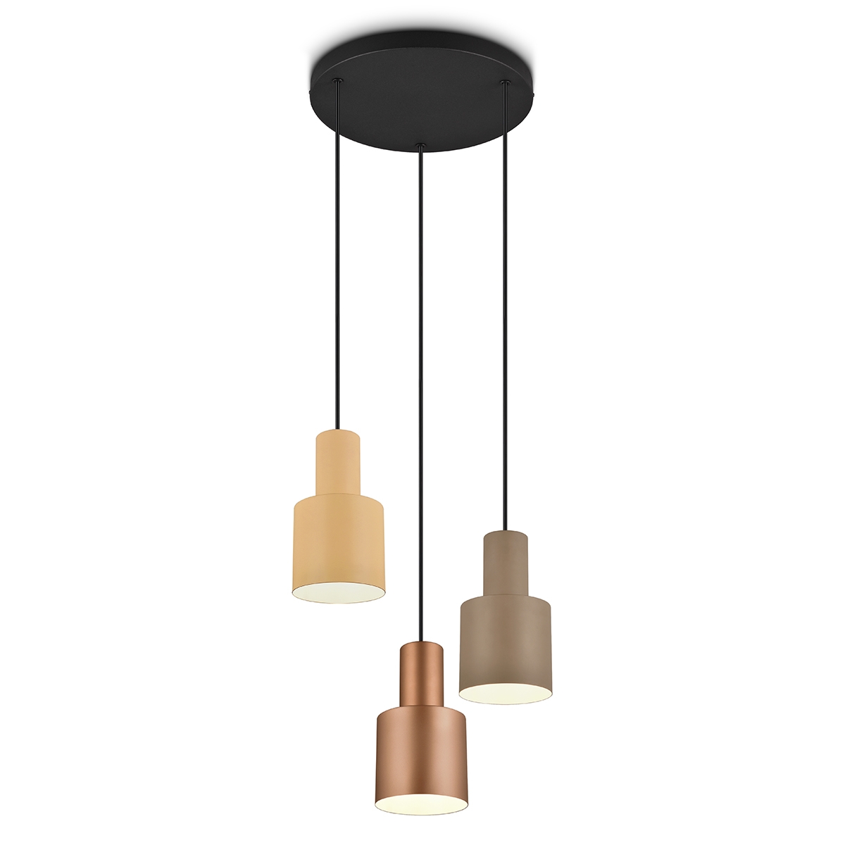 Lampadario a sospensione moderno con 3 luci in metallo multicolor Lumak