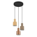 Lampadario a sospensione moderno con 3 luci in metallo multicolor Lumak Sconti