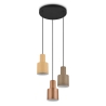 Lampadario a sospensione moderno con 3 luci in metallo multicolor Lumak Sconti