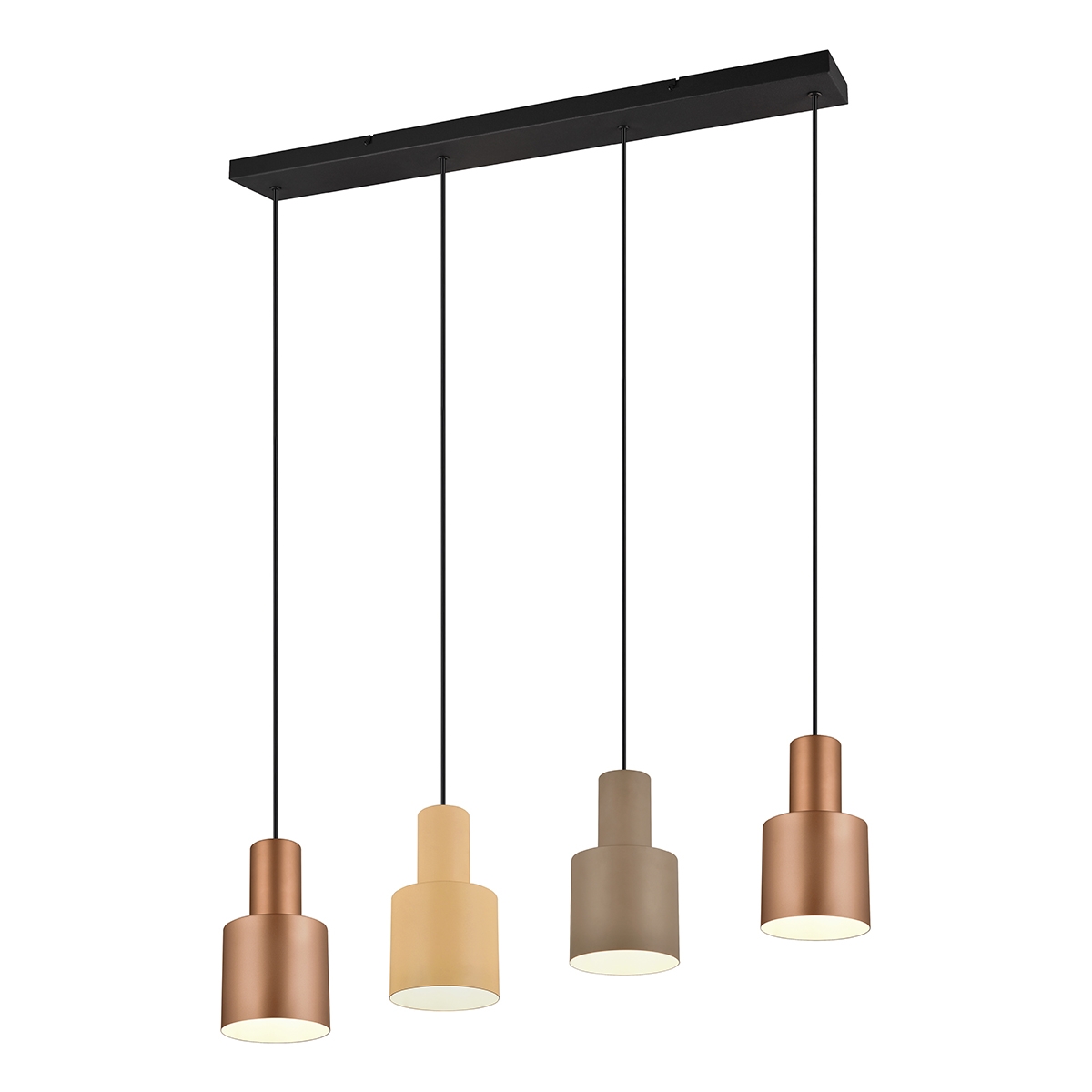 Lampada a sospensione design lineare 4 luci in metallo multicolor Orkan
