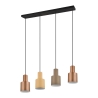 Lampada a sospensione design lineare 4 luci in metallo multicolor Orkan Sconti