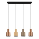 Lampada a sospensione design lineare 4 luci in metallo multicolor Orkan Catalogo