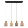 Lampada a sospensione design lineare 4 luci in metallo multicolor Orkan Catalogo