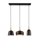 Lampada a sospensione moderna 3 luci in metallo nero e dorato Sudar Vendita