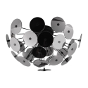 Plafoniera design moderno in metallo nero effetto cromato Lunar Promozione