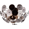 Plafoniera design moderno in metallo nero effetto cromato Lunar Offerta