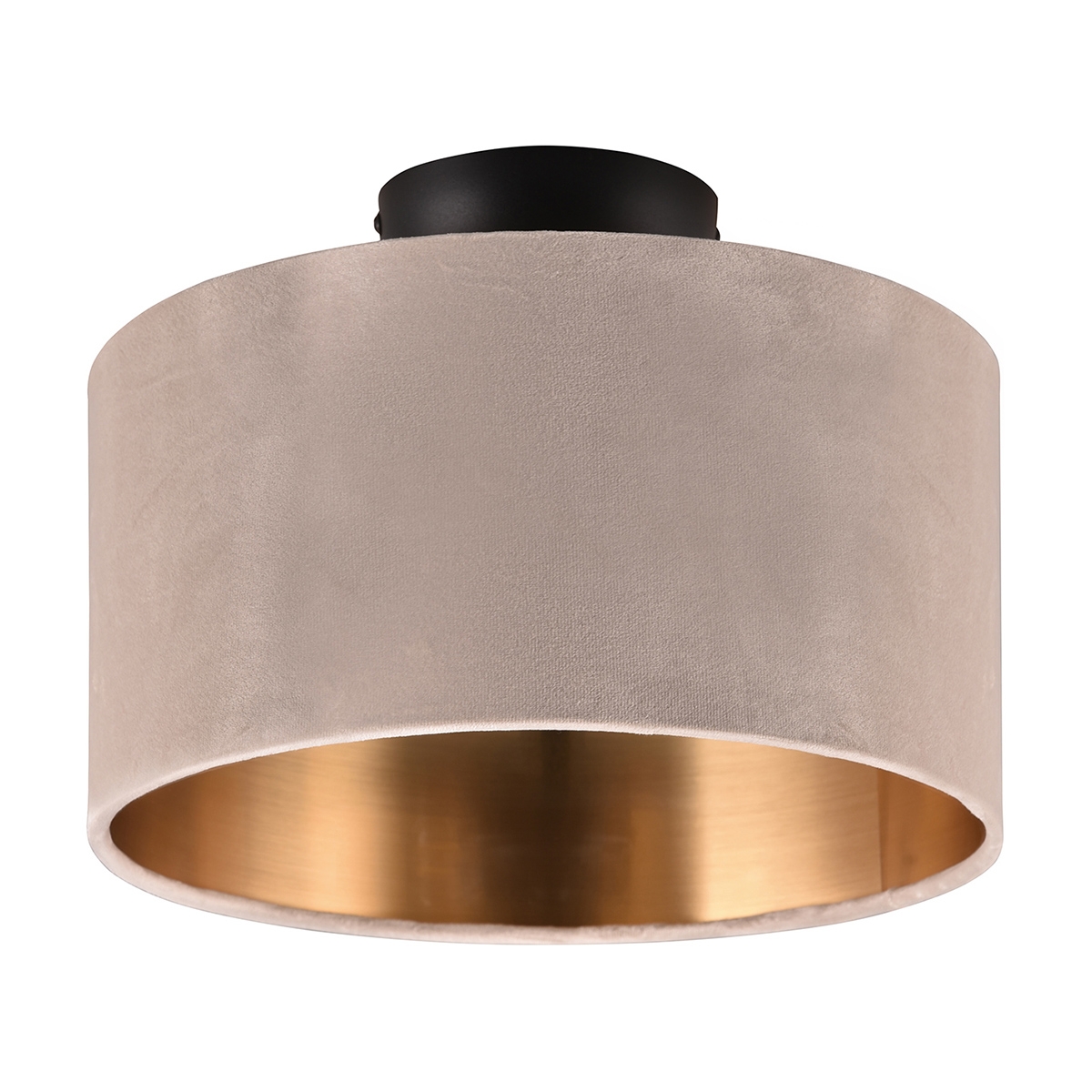 Plafoniera moderna con paralume 30cm in velluto beige e oro Vetor Promozione Plafoniera moderna con paralume 30cm in velluto beige e oro Vetor Promozione