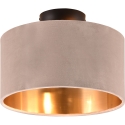 Plafoniera moderna con paralume 30cm in velluto beige e oro Vetor Offerta
