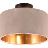 Plafoniera moderna con paralume 30cm in velluto beige e oro Vetor Offerta