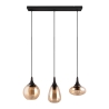 Lampadario a sospensione penisola cucina 3 luci in vetro ambra Tepuk Catalogo