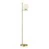 Lampada da terra piantana con luce a sfera in vetro opalino Khadz Promozione