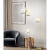 Lampada da terra piantana con luce a sfera in vetro opalino Khadz Offerta