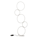 Piantana LED moderna design a 5 cerchi con luce dimmerabile Nural Promozione
