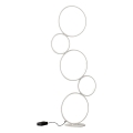 Piantana LED moderna design a 5 cerchi con luce dimmerabile Nural Promozione