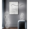 Piantana LED moderna design a 5 cerchi con luce dimmerabile Nural Offerta