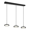 Lampada a sospensione LED nera moderna con 3 luci dimmerabile Pular Promozione