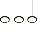 Lampada a sospensione LED nera moderna con 3 luci dimmerabile Pular Saldi