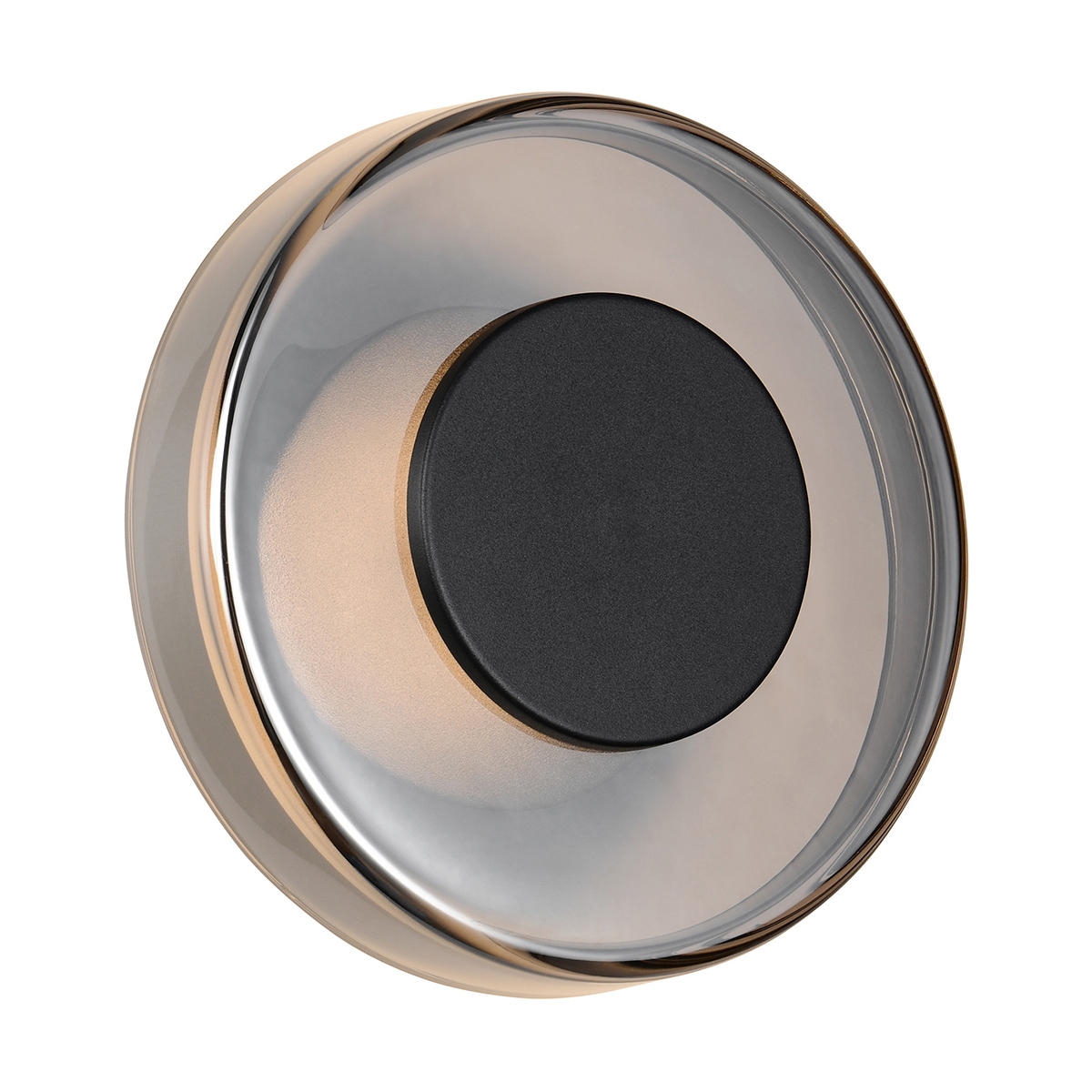 Applique plafoniera LED dimmerabile rotonda 22cm moderna in vetro Chram Promozione