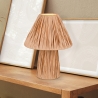 Lampada da tavolo comodino in carta naturale dal design moderno Vorth Vendita