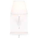 Applique da parete con ricarica wireless USB e paralume in tessuto Myrik Offerta