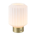 Lampada da tavolo design moderno elegante luce LED ricaricabile Arina Promozione