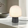 Lampada da tavolo scrivania design moderno con paralume in vetro Trist Vendita