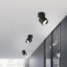 Faretto LED nero da soffitto orientabile design moderno Sirio Vendita
