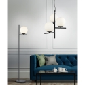 Lampada a sospensione moderna con 3 luci a sfera in vetro bianco Lumoa Offerta