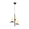 Lampada a sospensione moderna con 3 luci a sfera in vetro bianco Lumoa Promozione