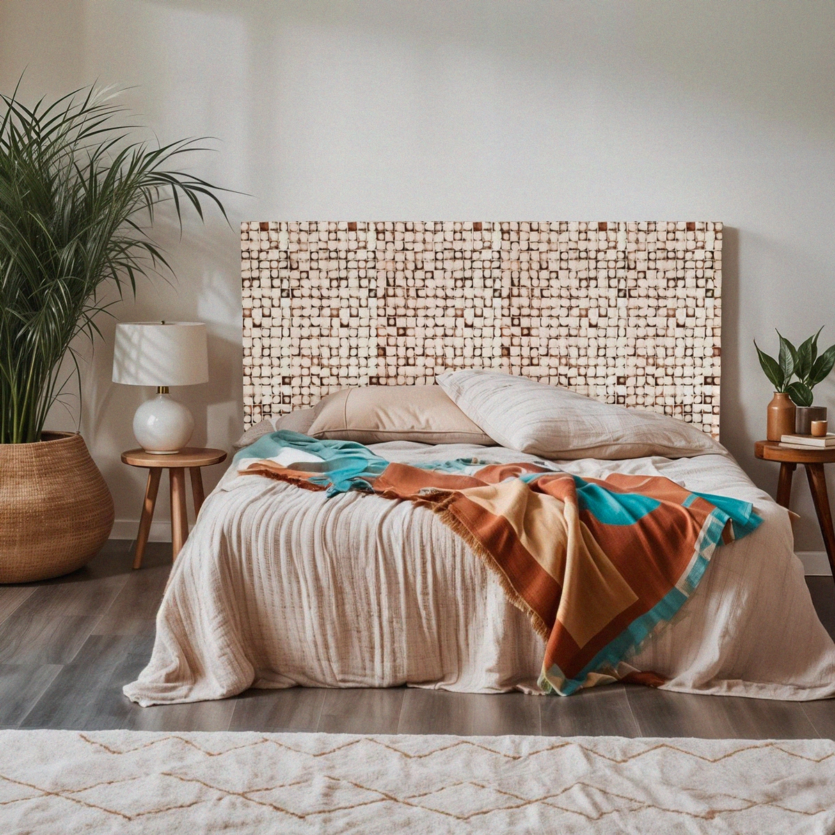 Testiera in legno intarsiato 174x135cm per letto matrimoniale Juno Promozione Testiera in legno intarsiato 174x135cm per letto matrimoniale Juno Promozione