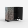 Madia da soggiorno credenza con 2 ante intarsiate in madreperla Evan Offerta