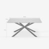 Tavolo con gambe incrociate di design 160x90 in legno e metallo Shaila Costo