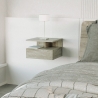Set 2 comodini sospesi a parete con cassetto per camera da letto Alabastro Saldi