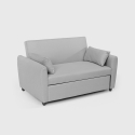 Divano letto 2 posti estraibile design moderno in tessuto Porto Rico 