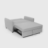 Divano letto 2 posti estraibile design moderno in tessuto Porto Rico 