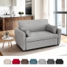 Divano letto 2 posti estraibile design moderno in tessuto Porto Rico 