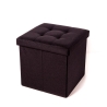Pouf quadrato contenitore in tessuto da salotto 34x34cm Liberty Saldi