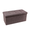 Pouf rettangolare 76x34cm contenitore da salotto in tessuto Nilo Vendita