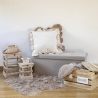 Pouf in velluto rettangolare contenitore 76x34cm da salotto Pier Modello