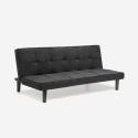 Divano Letto Design in tessuto 2 Posti per casa e ufficio Giada Dark Stock