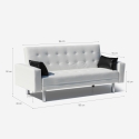 Divano letto 2 posti in similpelle Agata matrimoniale pronto letto 