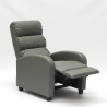 Poltrona relax reclinabile con poggiapiedi in similpelle Alice 