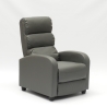 Poltrona relax reclinabile con poggiapiedi in similpelle Alice 