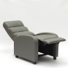 Poltrona relax reclinabile con poggiapiedi in similpelle Alice 