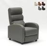 Poltrona relax reclinabile con poggiapiedi in similpelle Alice Acquisto