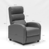 Poltrona relax reclinabile con poggiapiedi in similpelle Alice 