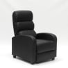 Poltrona relax reclinabile con poggiapiedi in similpelle Alice 