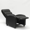 Poltrona relax reclinabile con poggiapiedi in similpelle Alice 