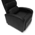 Poltrona relax reclinabile con poggiapiedi in similpelle Alice 